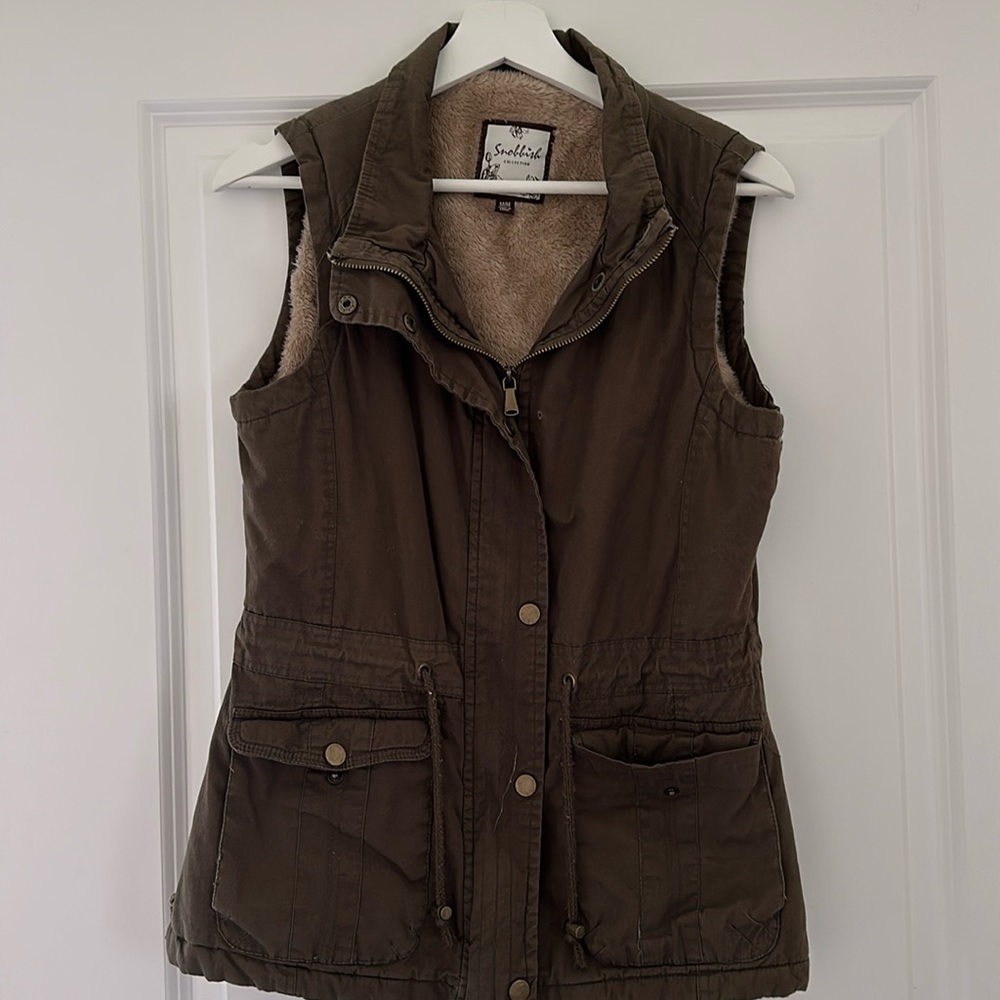 Lined, Olive Vest